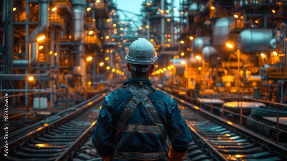Industrial Worker in a Factory Setting - Generative AI Industrial Worker in a Factory Setting - Generative AI