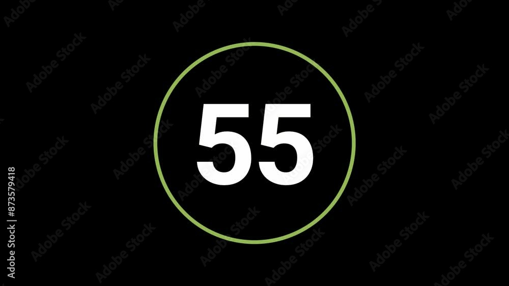 Stylish 60 sec (1 min) cyber lime countdown timer on black background. Circle outline beautifully animated every second. 4K Motion Graphics. Stylish 60 sec (1 min) cyber lime countdown timer on black background. Circle outline beautifully animated every second. 4K Motion Graphics.