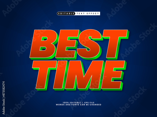 best time editable text effect in game and kids text style