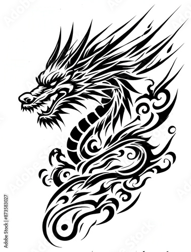 TRIBAL TATOO トライバル タトゥ 刺青 和柄 龍 Dragon