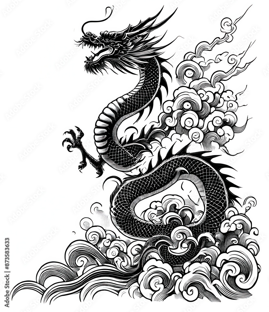 TRIBAL TATOO トライバル タトゥ 刺青 和柄 龍 Dragon TRIBAL TATOO トライバル タトゥ 刺青 和柄 龍 Dragon