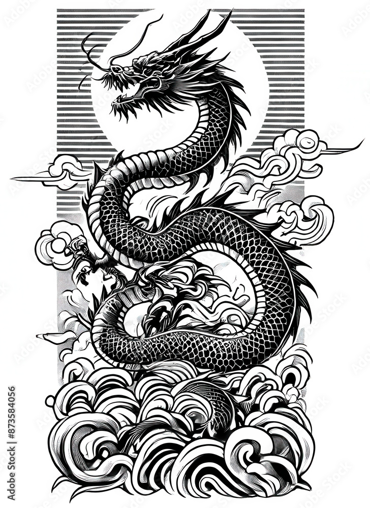 TRIBAL TATOO トライバル タトゥ 刺青 和柄 龍 Dragon TRIBAL TATOO トライバル タトゥ 刺青 和柄 龍 Dragon