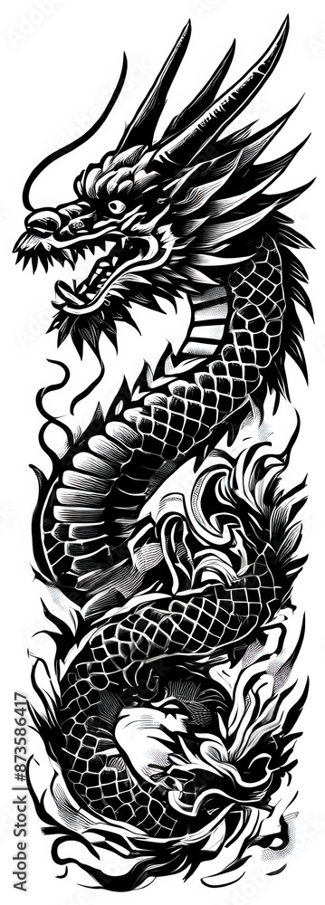 TRIBAL TATOO トライバル タトゥ 刺青 和柄 龍 Dragon TRIBAL TATOO トライバル タトゥ 刺青 和柄 龍 Dragon