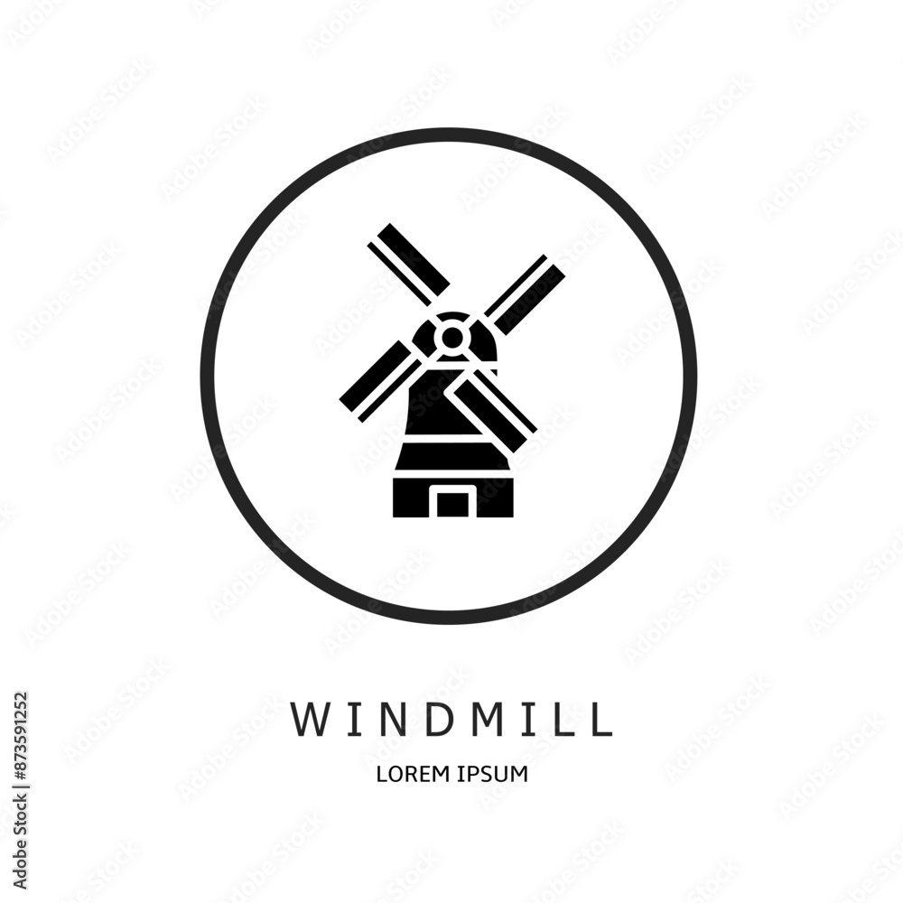 Logo vector design for business. Windmill logos. Logo vector design for business. Windmill logos.