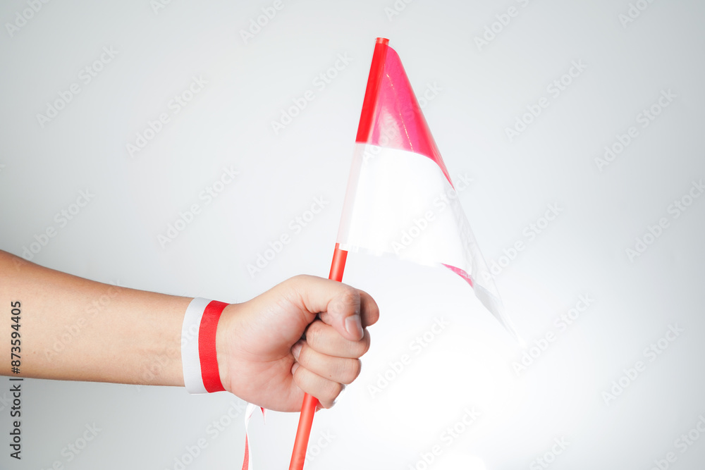 Indonesia Independence Day Flag In Hand Indonesia Independence Day Flag In Hand