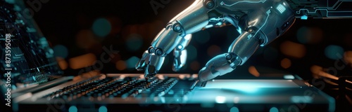 Robotic Hand Typing on a Laptop Keyboard