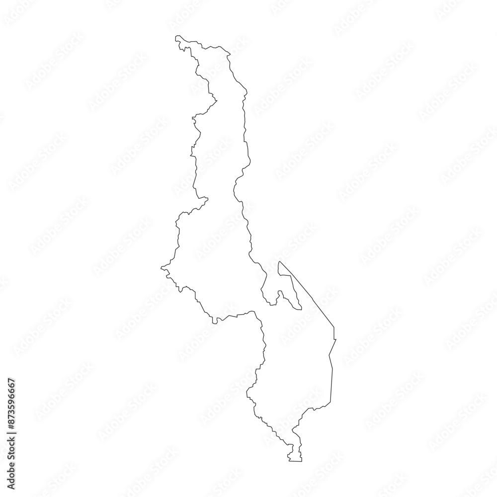 Obraz premium malawi country map icon