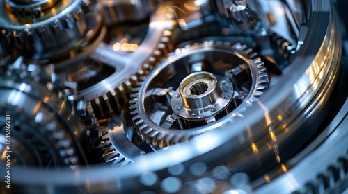 A macro view of the inner workings of an electric can or showcasing the intricate gears and mechanisms that make it work.