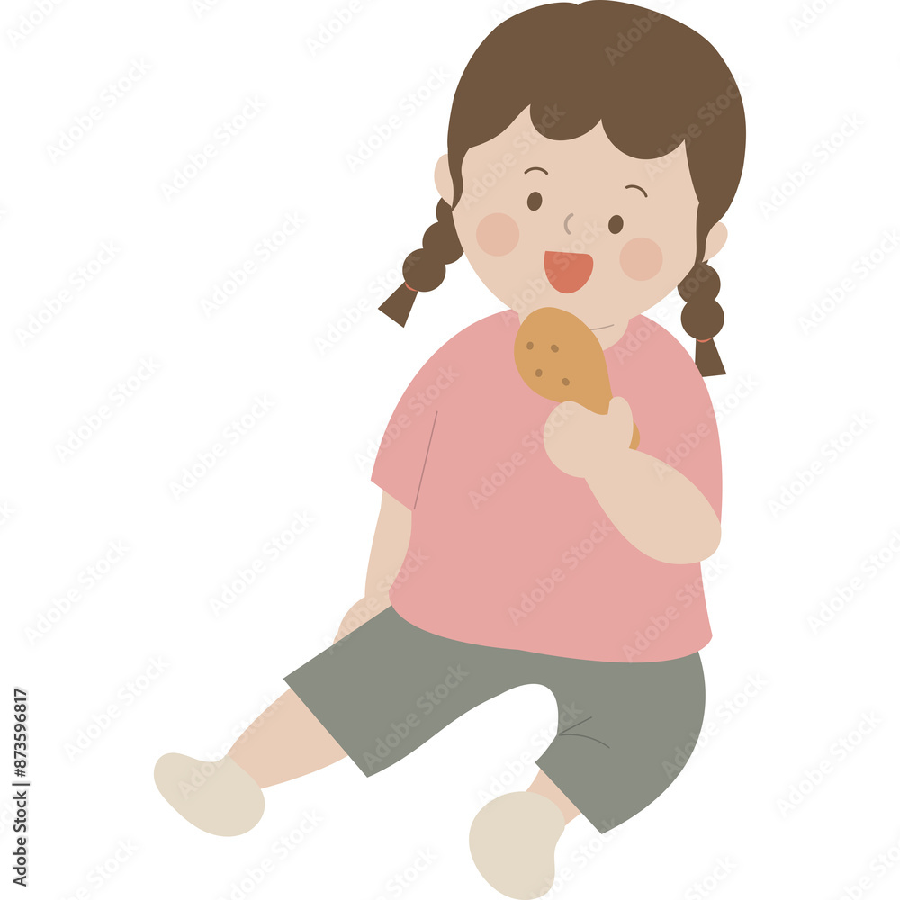 치킨 닭다리 먹는 아이 치킨 닭다리 먹는 아이