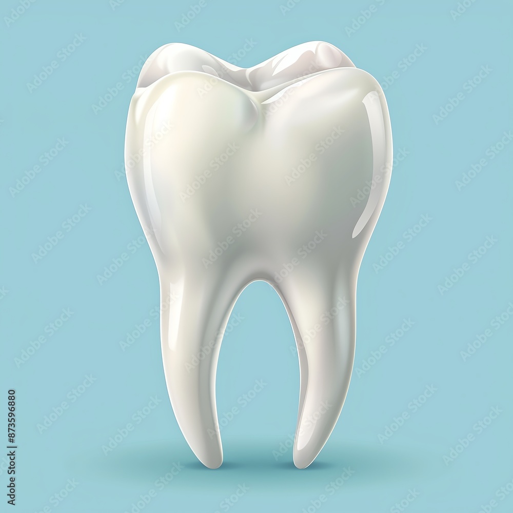 Tooth icon, shiny white enamel, detailed structure, vector style Tooth icon, shiny white enamel, detailed structure, vector style