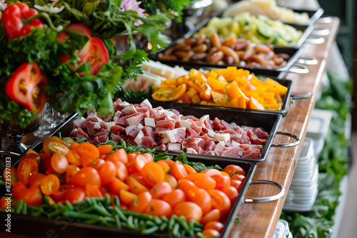 Buffet food catering food party on the table