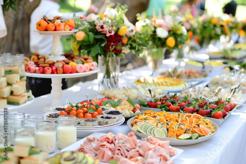 Buffet food catering food party on the table