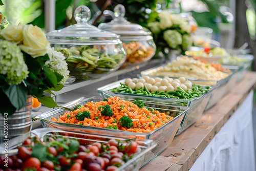 Buffet food catering food party on the table