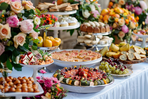 Buffet food catering food party on the table