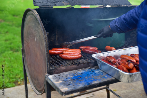 cooking, BBQ, and grilling  outdoors photo