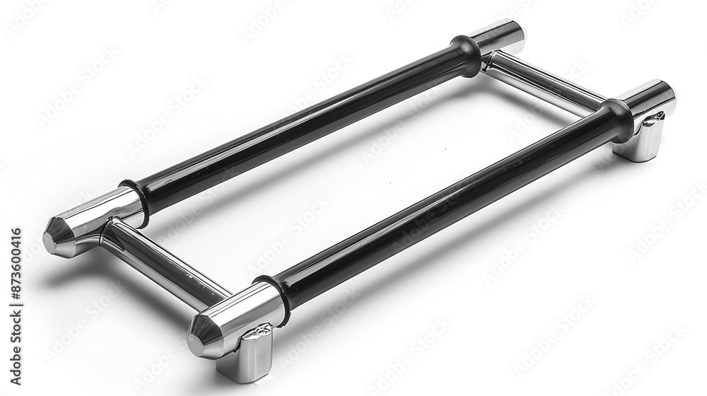 Dip bars, heavy-duty, black and chrome, isolated on white background Dip bars, heavy-duty, black and chrome, isolated on white background