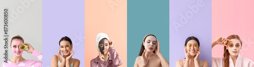 Set of beautiful women with...