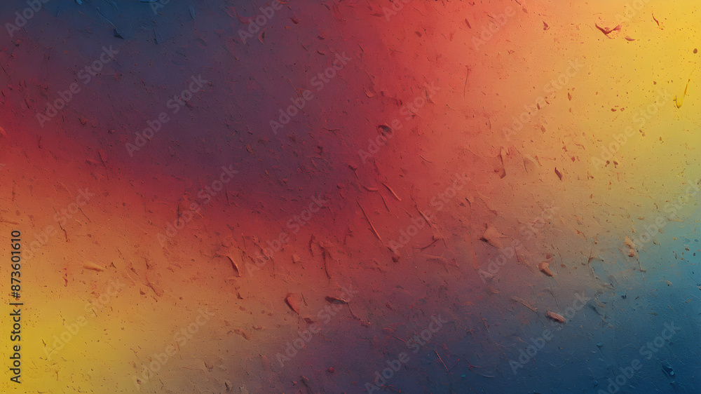 Fototapeta premium gradients blending grainy dark red, dark blue and orange to create a fiery and intense backdrop, evoking warmth and vibrancy in your designs.