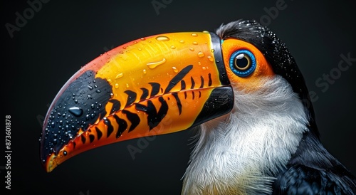A Close-Up Portrait of a Toucan With Vibrant Colors and a Strikingly Large Beak