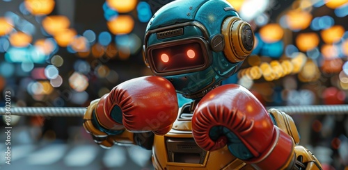 Two Robots Boxing In An Industrial Setting