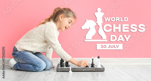 Cute little girl playing ch...