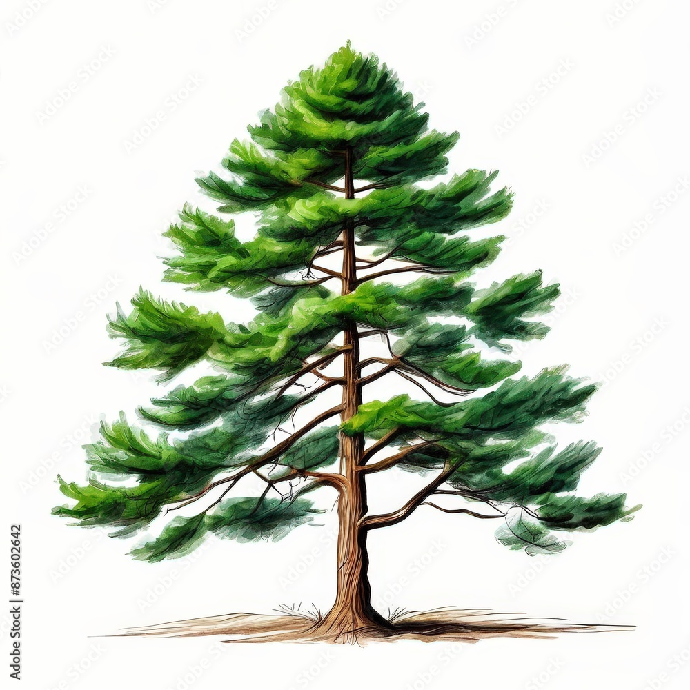 an ai generated image, Coniferous pine tree clip art an ai generated image, Coniferous pine tree clip art