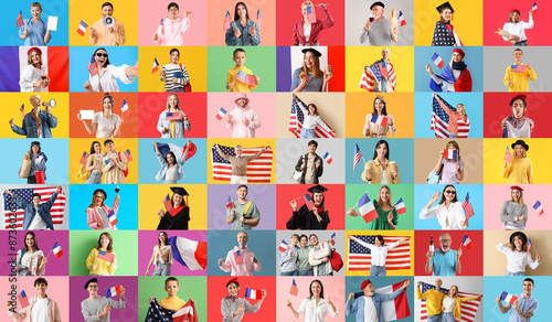 Big collage of people with ...