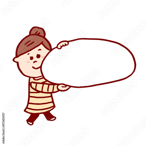 お団子頭のかわいい女子の色々なポーズや仕草