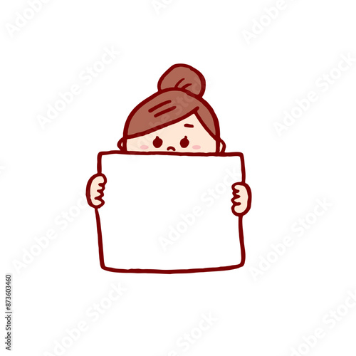 お団子頭のかわいい女子の色々なポーズや仕草
