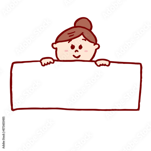 お団子頭のかわいい女子の色々なポーズや仕草