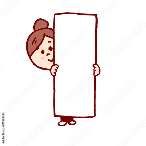 お団子頭のかわいい女子の色々なポーズや仕草