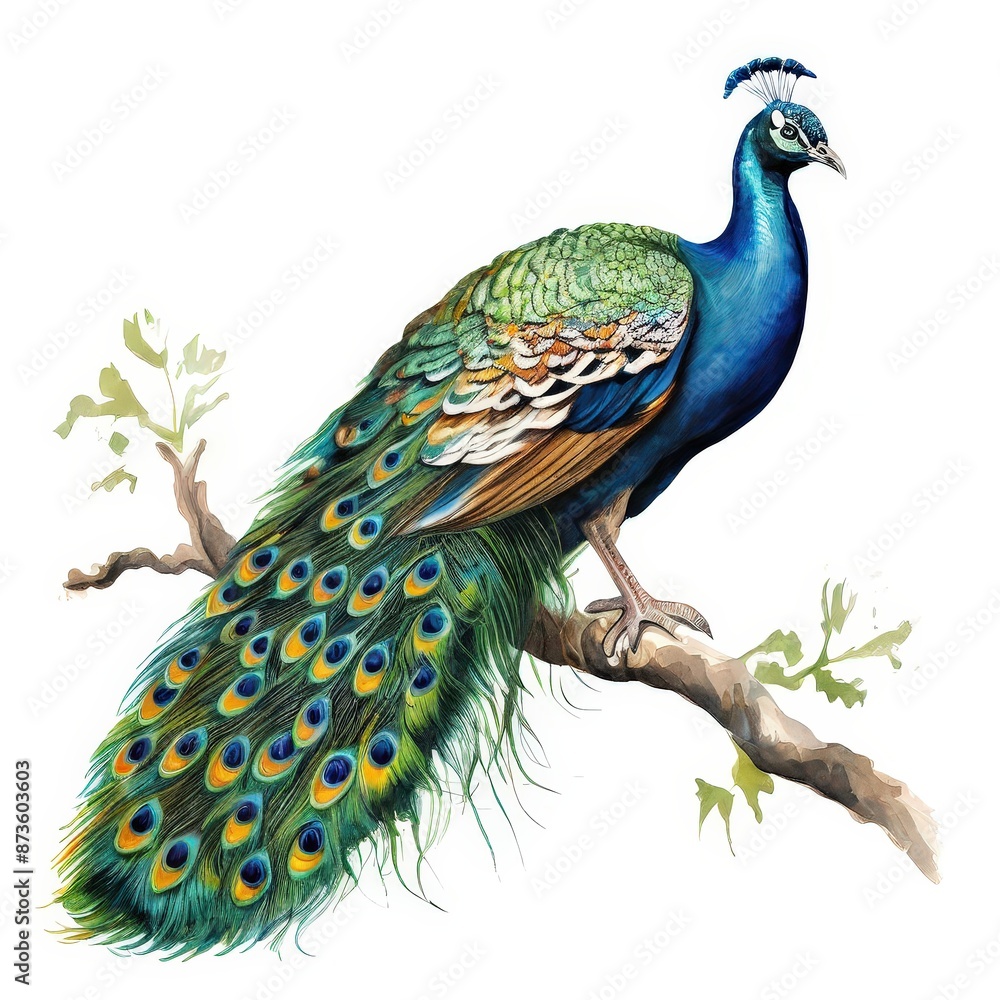 Obraz premium an ai generated image, peacock with feathers