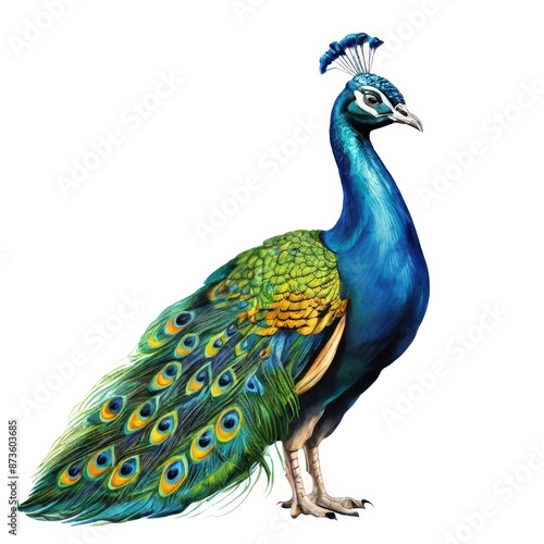 Wallpaper Mural an ai generated image, peacock with feathers Torontodigital.ca