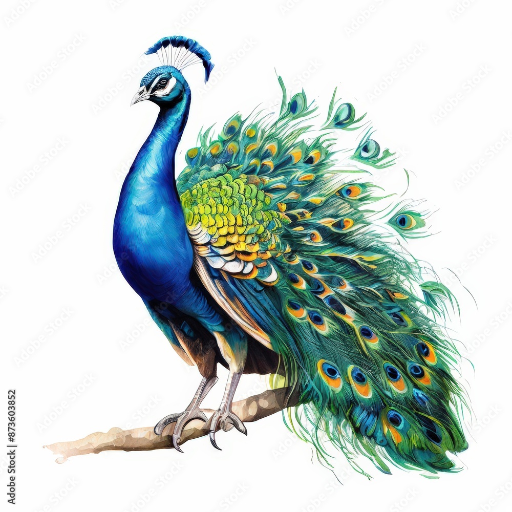 Obraz premium an ai generated image, peacock with feathers