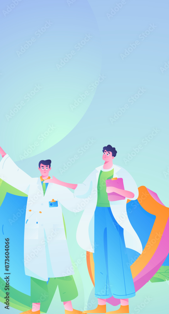 Medical characters fighting the epidemic flat vector concept operation hand drawn illustration
Medical characters fighting the epidemic flat vector concept operation hand drawn illustration