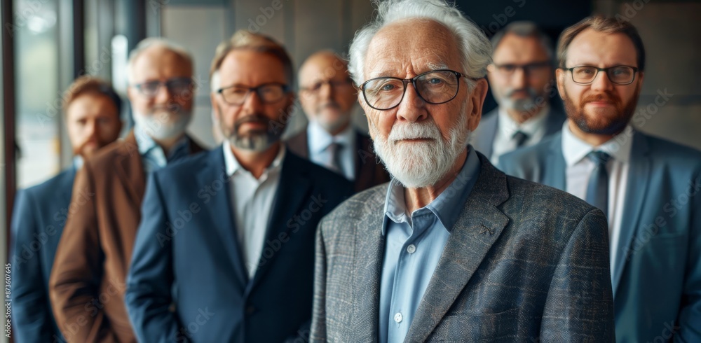 Senior Businessmen Standing Together in Formal Attire Senior Businessmen Standing Together in Formal Attire