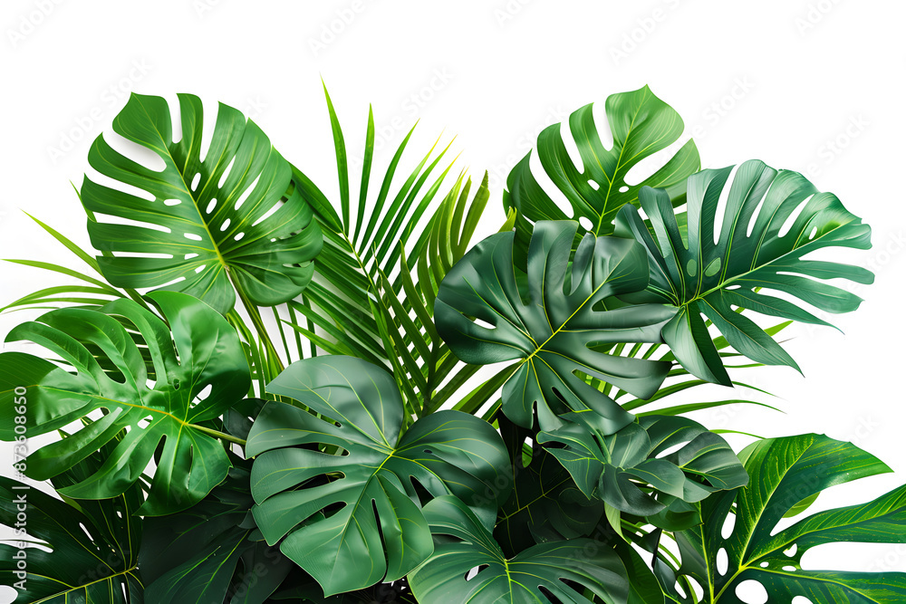 Obraz premium Tropical leaves plant on white background