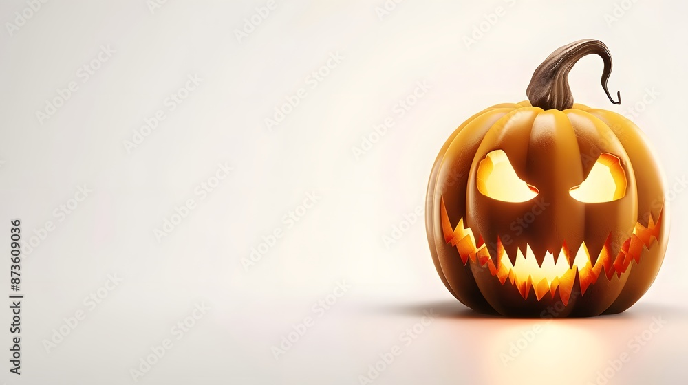 Halloween pumpkin head jack lantern isolated on white background Halloween pumpkin head jack lantern isolated on white background