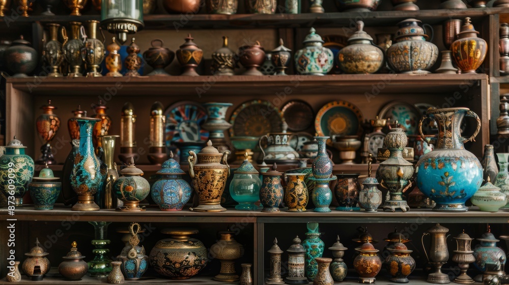 Collection of antique vases and urns Collection of antique vases and urns