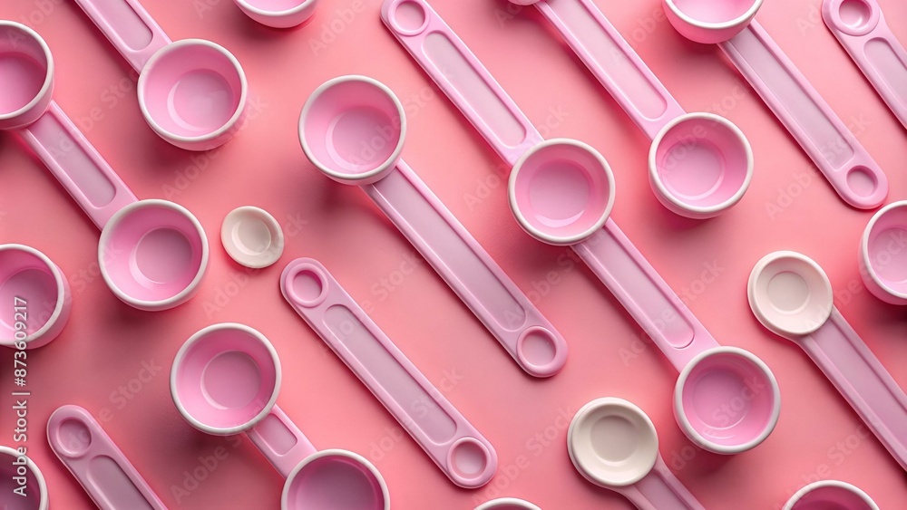 pattern of minimal plastic pink measuring spoons pattern of minimal plastic pink measuring spoons