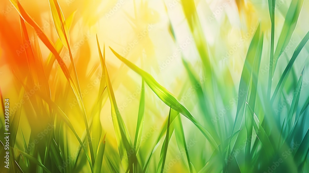 Close-up of Lush Green Grass Blades Close-up of Lush Green Grass Blades