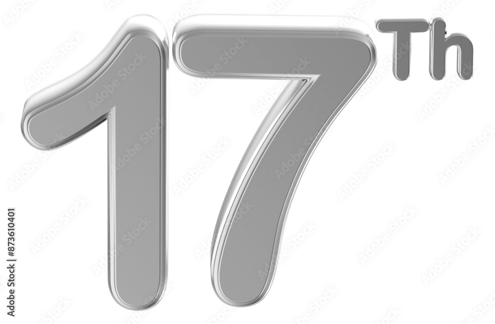 Anniversary Silver Number 17 Anniversary Silver Number 17