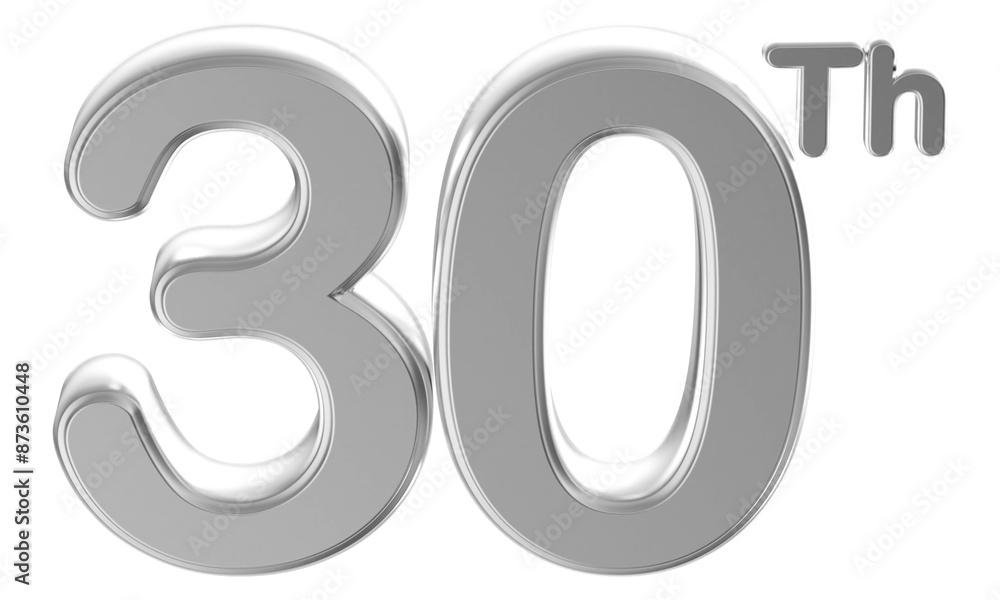 Anniversary Silver Number 30 Anniversary Silver Number 30