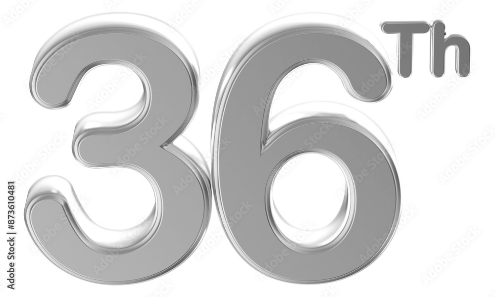 Anniversary Silver Number 36 Anniversary Silver Number 36
