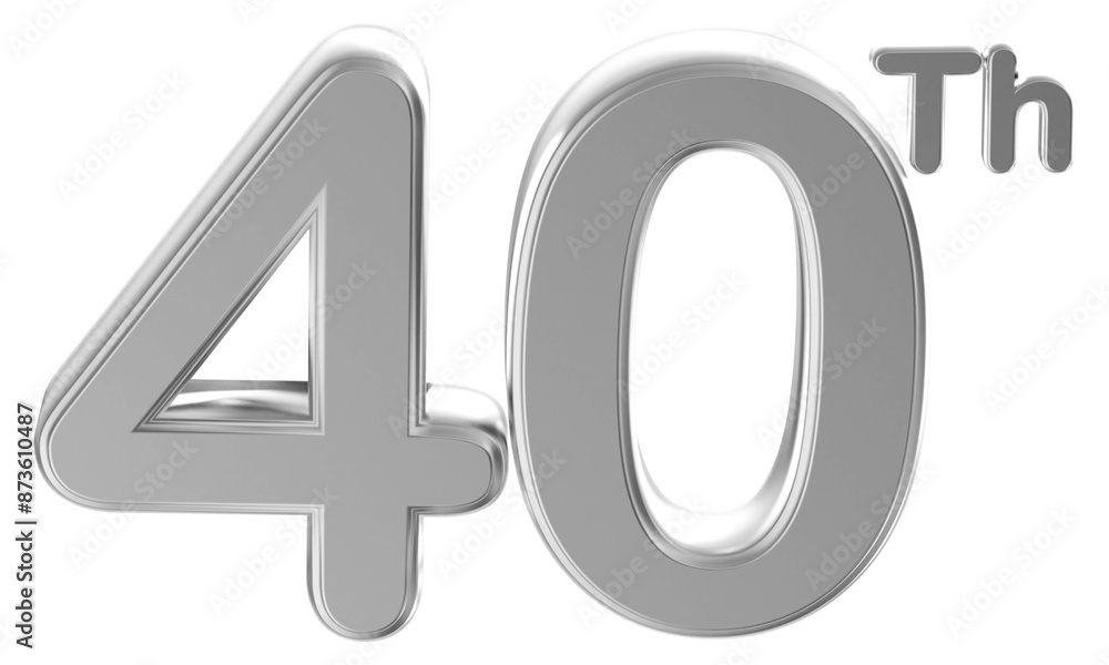 Obraz premium Anniversary Silver Number 40