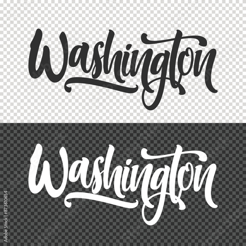 washington dc lettering clipart element design