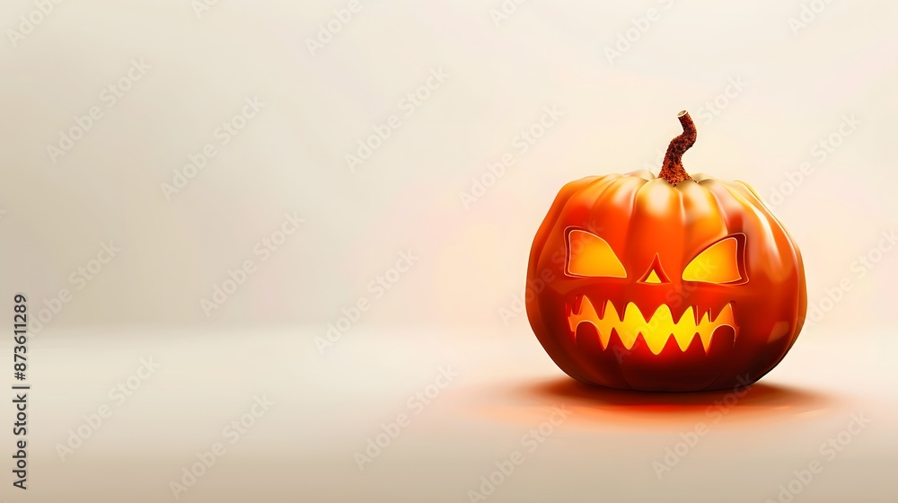 Halloween pumpkin head jack lantern isolated on white background Halloween pumpkin head jack lantern isolated on white background