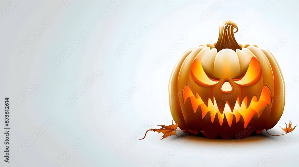 Halloween pumpkin head jack lantern isolated on white background Halloween pumpkin head jack lantern isolated on white background