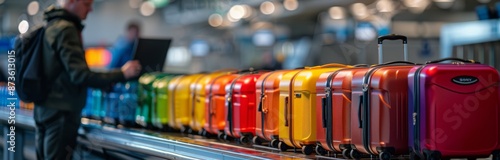 Luggage Conveyor Belt In An Airport Terminal