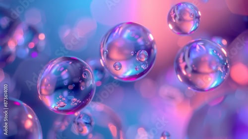 Abstract colorful bubbles on vibrant background